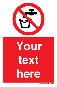 Custom prohibition not drinking water